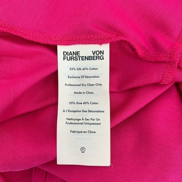 DVF Diane von Furstenberg Jasmine Cabaret pink sleeveless wrap dress M 8 10 - Picture 5 of 5
